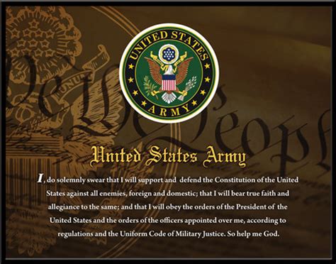 Framed United States Army Oath Print on Patriotic Background. - Etsy