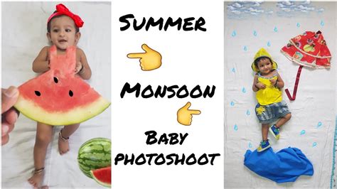 Summer || Monsoon || Season theme baby photoshoot - YouTube