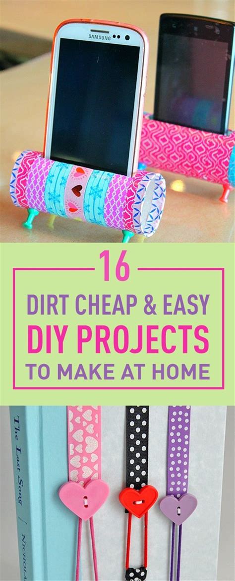 16 Dirt Cheap & Easy DIY Projects To Make At Home | Diy crafts easy to make, Diy projects to ...