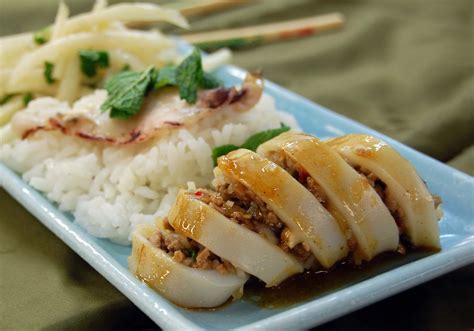 stuffed squid with rice