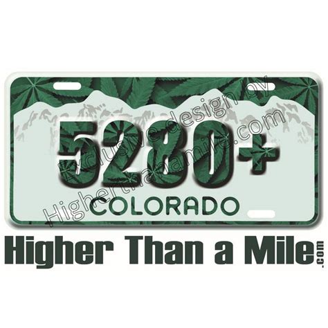 Colorado License Plate sticker - HigherThanAMile.com