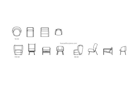 Modern Chairs - Free CAD Drawings