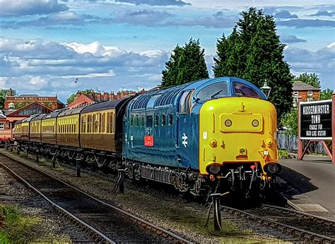 Deltic class 55 at Kiderminster Severn valley station Photograph by Phil Pace