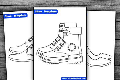 Free Printable Shoe Outline | Just Family Fun