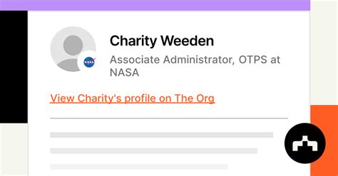 Charity Weeden - Associate Administrator, OTPS at NASA | The Org