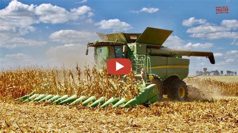 bigtractorpower - 5 JOHN DEERE S690 Combines Harvesting Corn-- Five ...