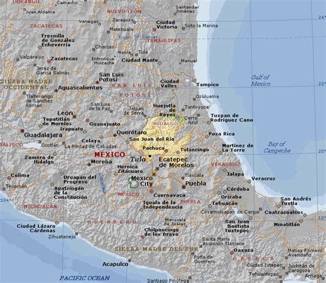 Mexico Pyramids Locations Map