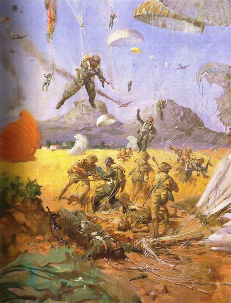 Battle for Crete- 1941 (painting by Terence Cuneo) - pin by Paolo Marzioli | Military drawings ...