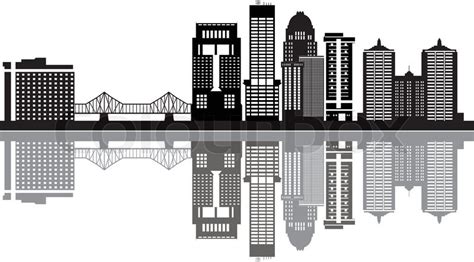 Louisville skyline with buildings in ... | Stock vector | Colourbox