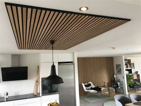 Wooden acoustic panels | Sound dampening panels - WoodUpp | Wood slat ceiling, Ceiling design ...