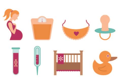 Set Of Maternity Icons 144109 Vector Art at Vecteezy