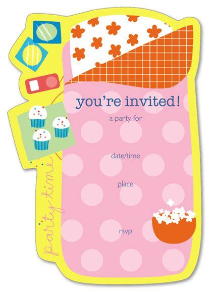 a pink and yellow birthday party card with cupcakes on the front, an ...