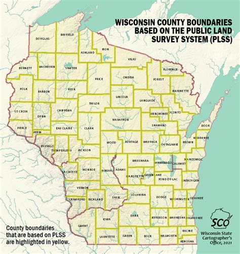 How Wisconsin’s Counties Got Their Shapes – State Cartographer's Office ...