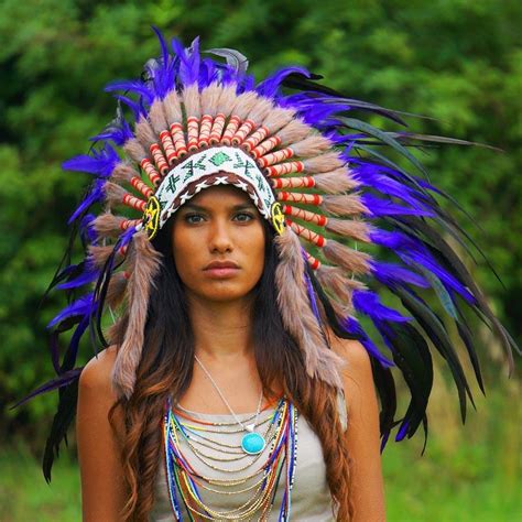 Purple Native American Headdress - 75cm - Indian Headdress - Novum Crafts