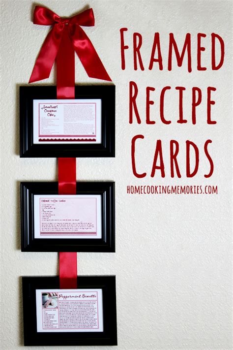 Homemade Gift Idea: Framed Recipe Cards - Home Cooking Memories