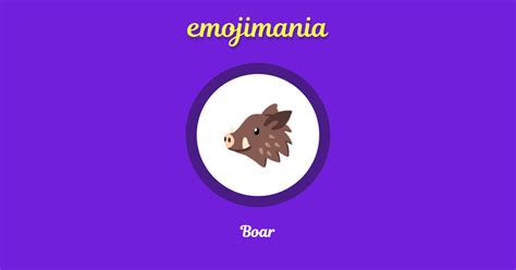 🐗 Boar emoji Copy & Paste - Emojimania