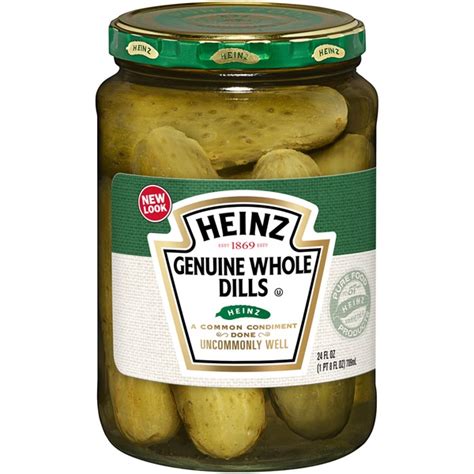 Heinz Genuine Whole Dills Original Sour Dill Pickles (24 fl oz) from ...