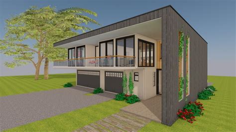 Modern Shipping Container 4 Bedroom House Design Floor Plan