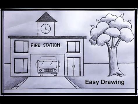 Fire Station Drawing : Original (and not so highly detailed) 8x10 ...