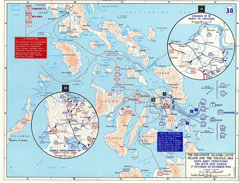 [Map] Map depicting US 6th Army operations at Leyte and Samar, Philippine Islands, 17 Oct-30 Dec ...