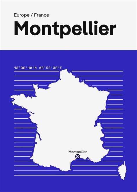 'Montpellier City Map' Poster by Visitify | Displate