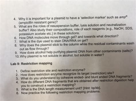 Solved Why it is important for a plasmid to have a | Chegg.com