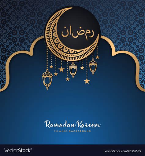 Beautiful ramadan kareem greeting card design with