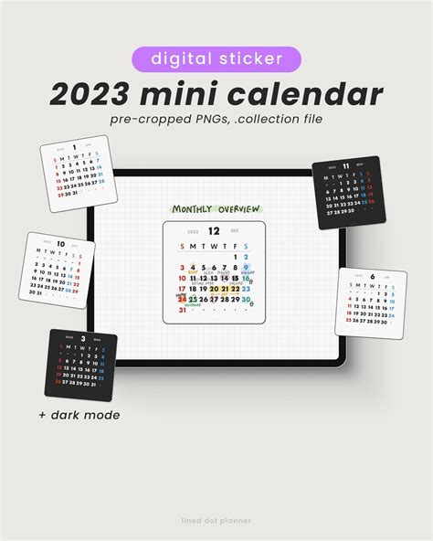 2023 Calendar Stickers for Planner Goodnotes Essential - Etsy