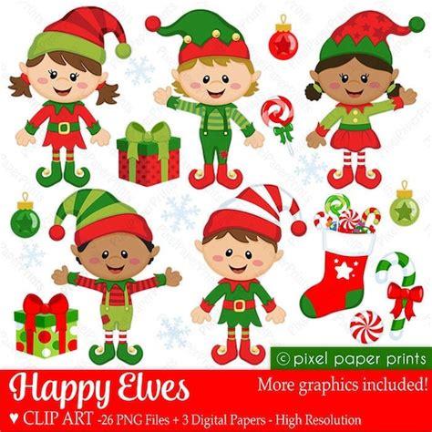 [40+] Easy Christmas Elf Clipart