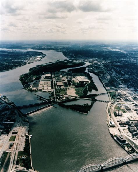 An aerial view of the Rock Island Arsenal - NARA & DVIDS Public Domain ...