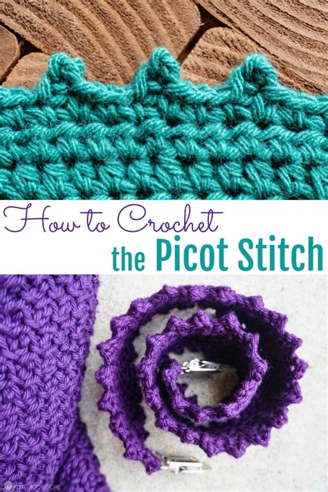 How to Crochet the Picot Stitch (Photo and Video Tutorial) | Crochet edging tutorial, Crochet ...