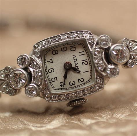 Circa 1920 Platinum & Diamond Ladies Watch – Pippin Vintage Jewelry