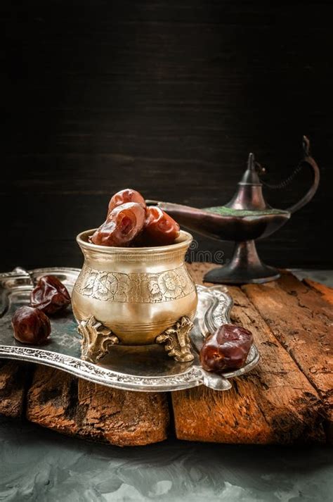 Dried Date Palm Fruits or Kurma, Ramadan Food. Beautiful Bowl Full of Date Fruits Symbolizing ...