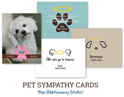 New Personalized Pet Condolence Cards