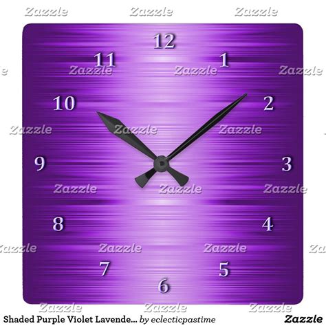 Shaded Purple Violet Lavender Square Wall Clock | Zazzle.com in 2021 | Square wall clock, Wall ...