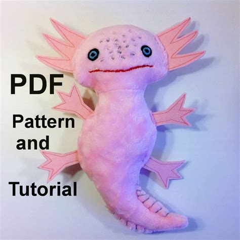 Kawaii Axolotl Plush Pattern PDF Axolotl Plushie Pattern & - Etsy