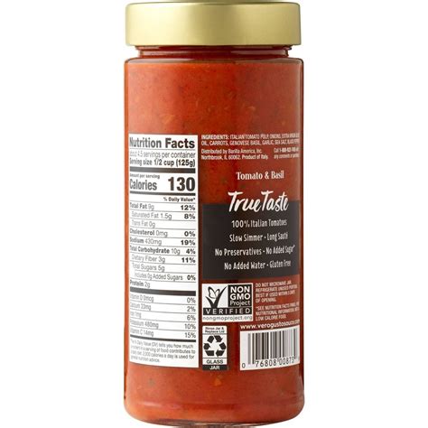 Barilla Vero Gusto Tomato Basil Marinara Pasta Sauce 20 oz | Shipt