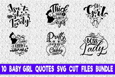 Baby Girl Quotes Bundle Graphic by svg bundle · Creative Fabrica