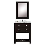 Adelina 36 inch Cottage White Sink Bathroom Vanity, White marble ...