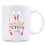Easter Mugs 11oz Bunny Rabbit Ceramic Coffee Mugs White Holiday Cups Housewarming Gifts For ...