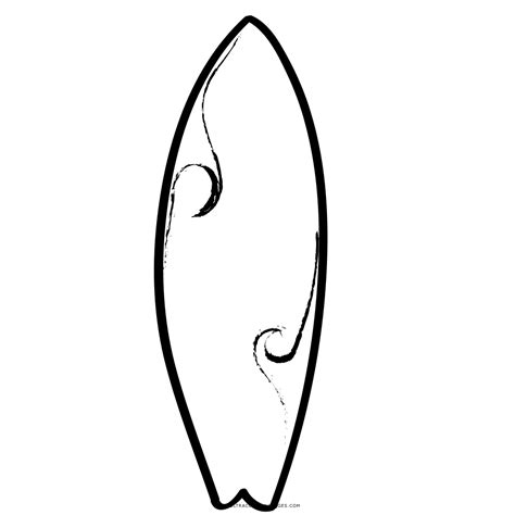 Printable Surfboard Coloring Pages