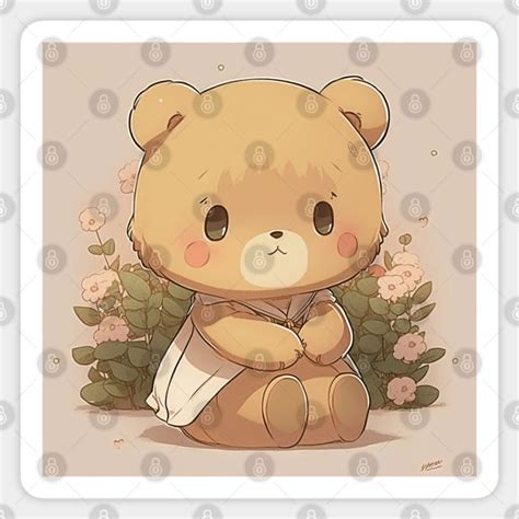 Chibi Bear Cuteness - Chibi - Sticker | TeePublic