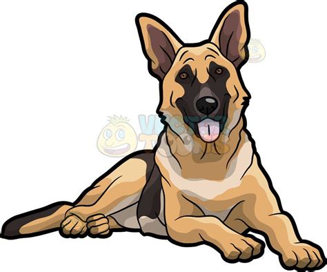 Easy Cartoon German Shepherd Drawing / To draw this cartoon german shepherd puppy step by step ...