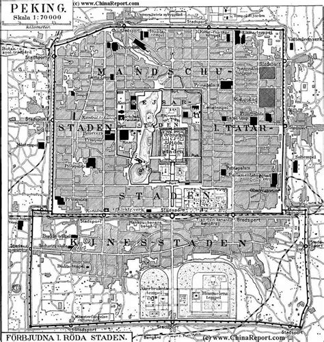 Beijing Historic Map - Beijing (Beiping) 1916 AD City Plan | Beijing ...