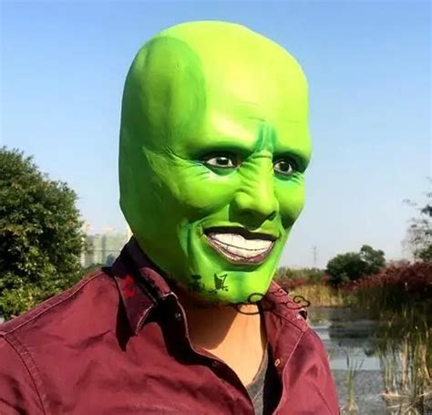 Hot Sale Movie The Mask Jim Carrey Male Mask Mens Fancy Dress Superhero ...