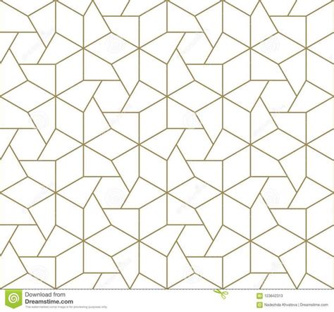 Modern simple geometric vector seamless pattern with gold line texture ...