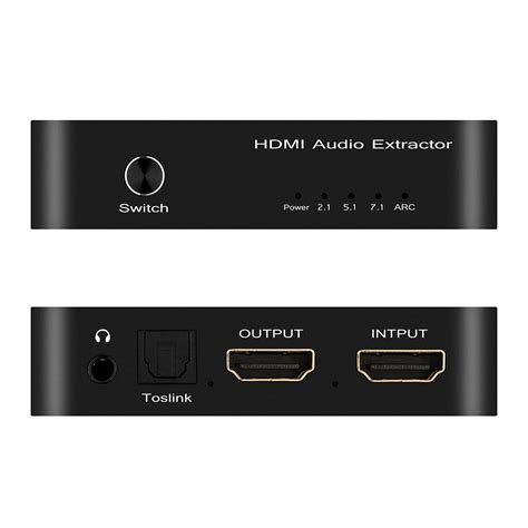 HDMI Audio Extractor Splitter CSRET 4K HDMI to HDMI Converter with ...