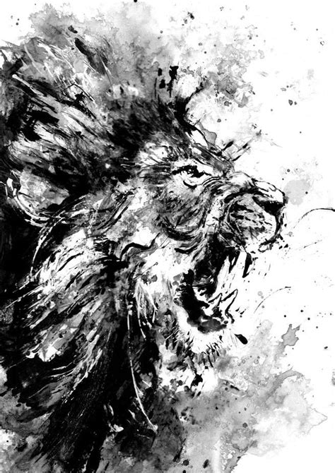 Abstract Lion Painting, Acrylic Painting, Art Painting, Paintings, White Painting, White Art ...