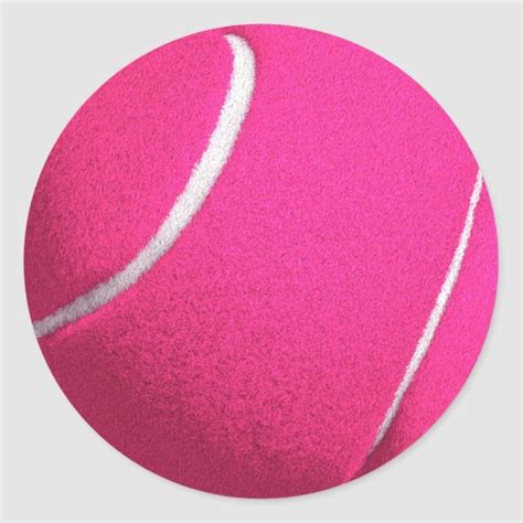 Pink Tennis Classic Round Sticker | Zazzle | Tennis, Tennis balls, Beach tennis