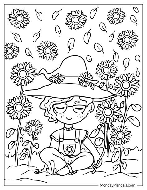 20 Hippie Coloring Pages (Free PDF Printables)